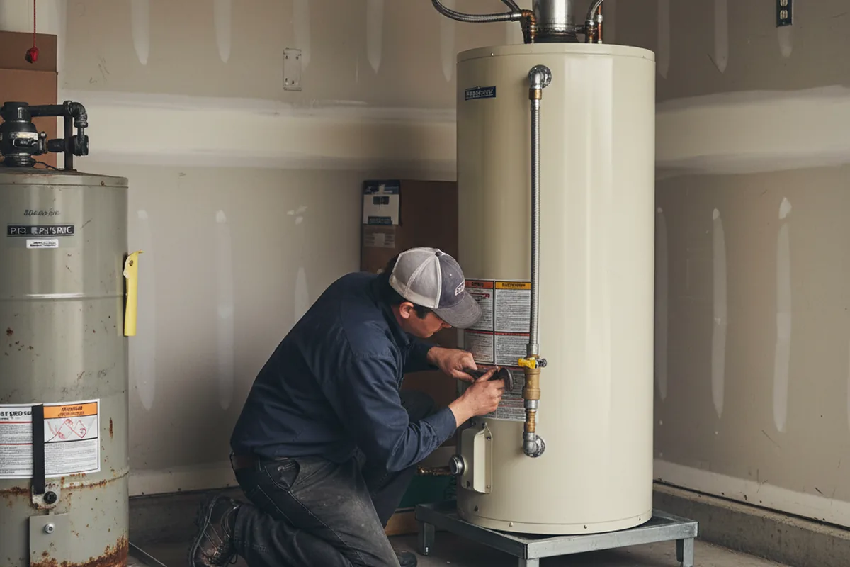 Water heater and shutoff valve replacement in Goldthwaite